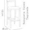 Banqueta Cuneo Tapizada - Image 3